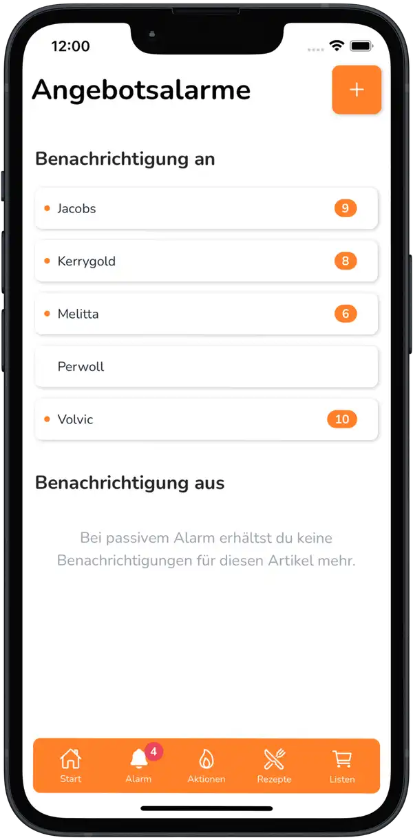Sparkules App Alerts Screen